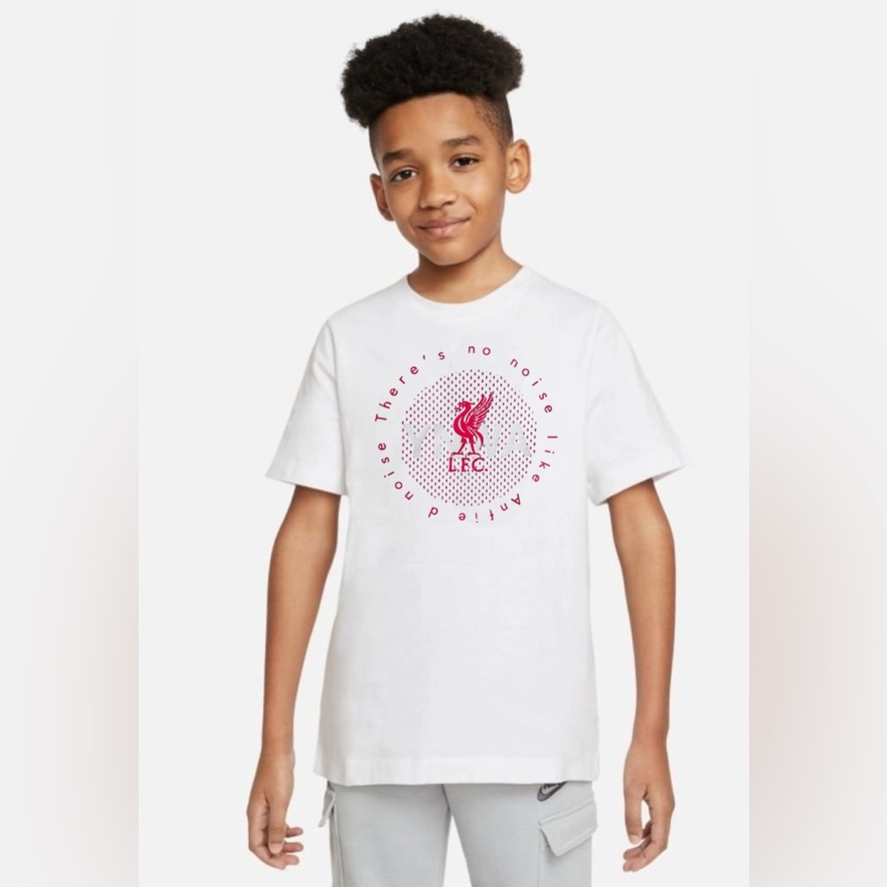 Official Liverpool Kids White T-Shirt with iconic  liverbird